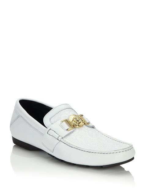 all white versace men loafers replica|formal versace shoes men.